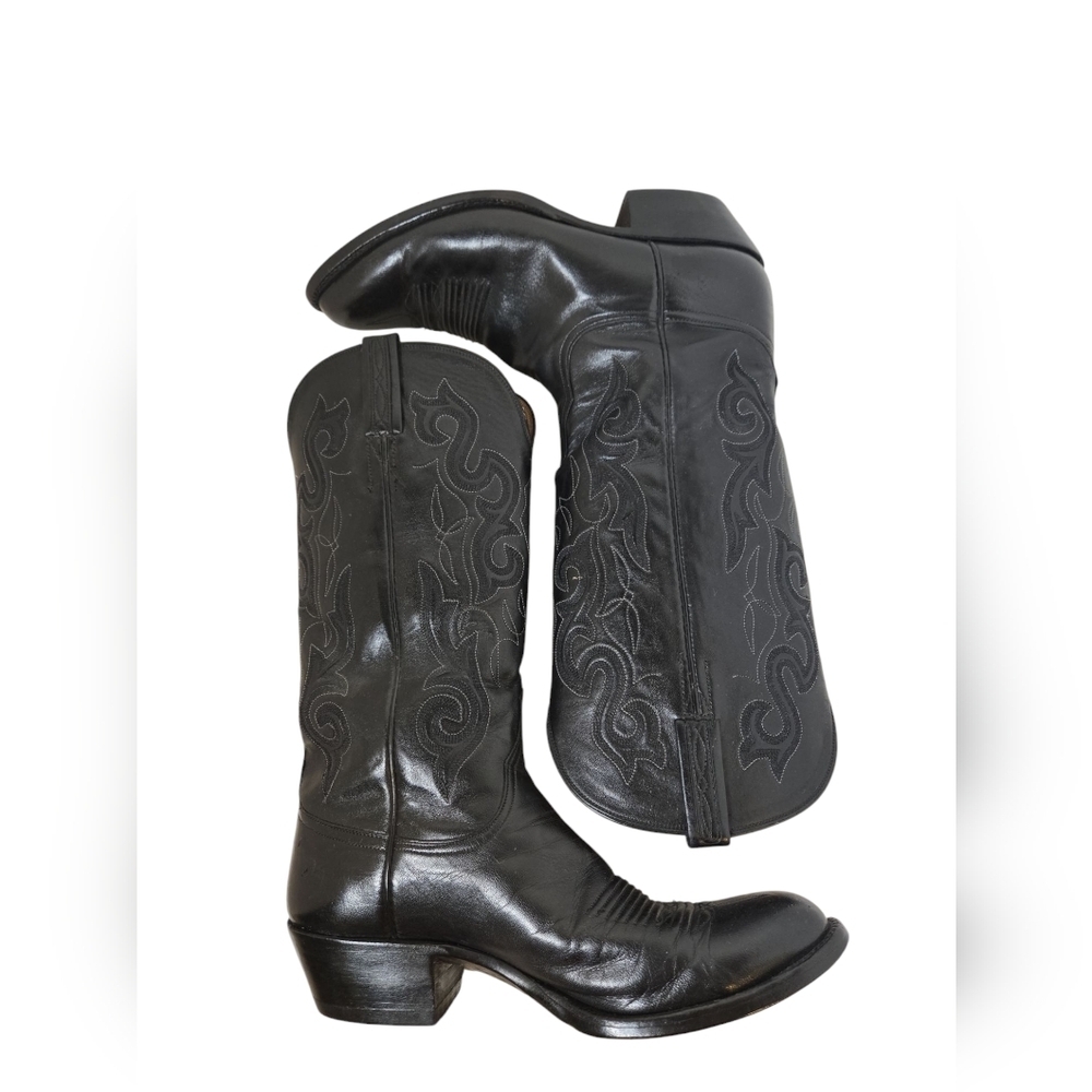 Lucchese Men's Cowhide Western Boots - Round Toe Size 8